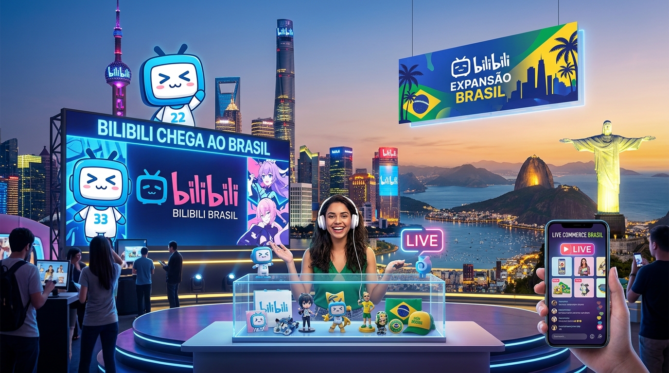 Bilibili mira Brasil com live commerce