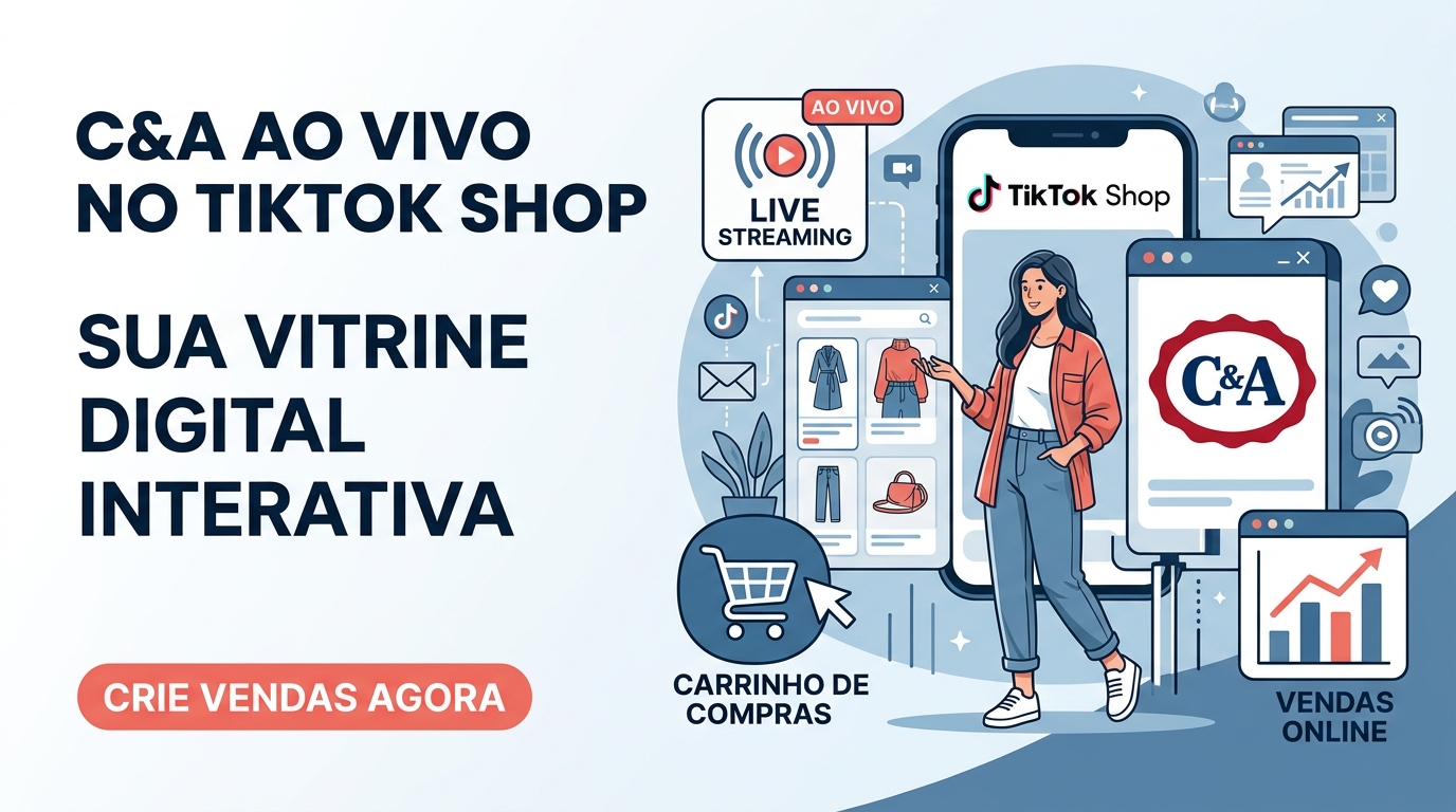 C&A no TikTok Shop: Live da vitrine para vendas