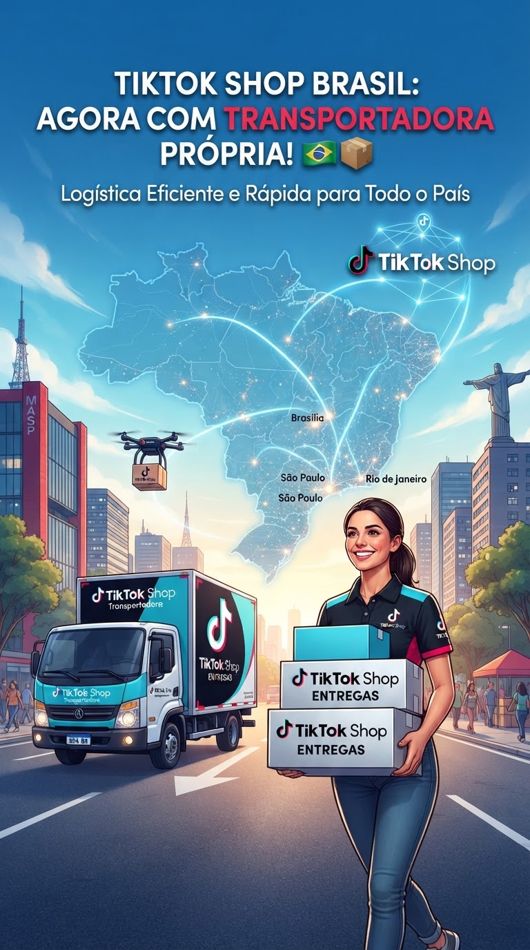 TikTok Shop lança transportadora própria no Brasil