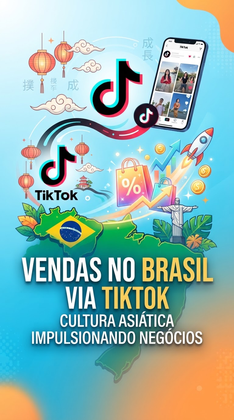 Cultura Asiática Impulsiona Vendas no Brasil via TikTok