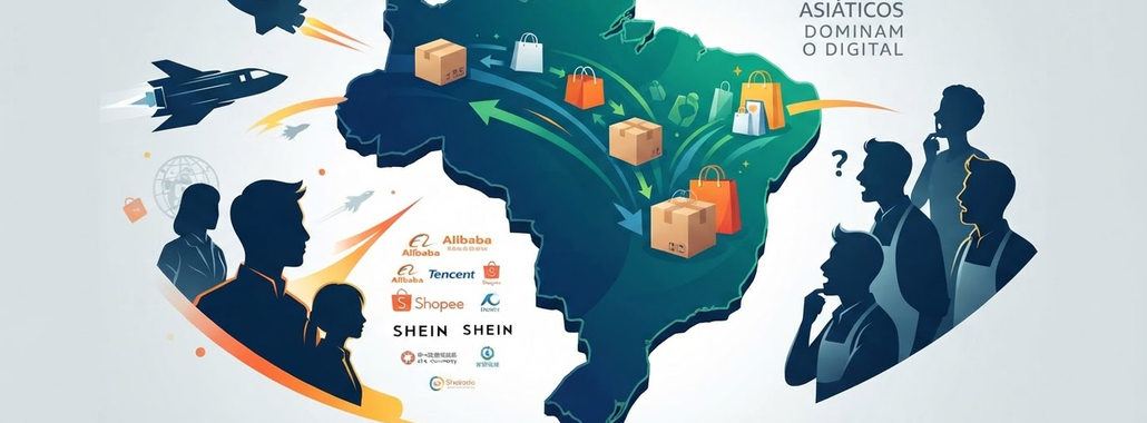 Lojistas Brasileiros: Gigantes Asiáticos Dominam o Digital