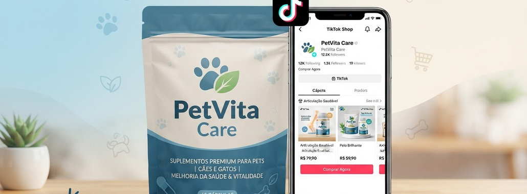 Marca de suplementos pet busca receita com TikTok Shop