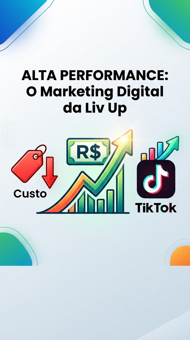 Liv Up Investe Pesado no TikTok: 6x Mais Verba e Menos Custo