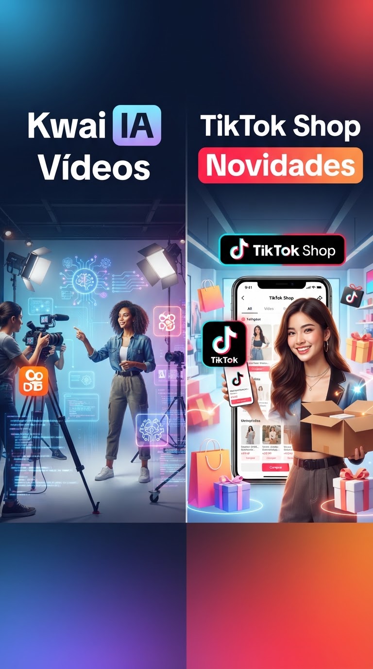 Kwai Inova com IA para Vídeos; E TikTok Shop Testa Novidades