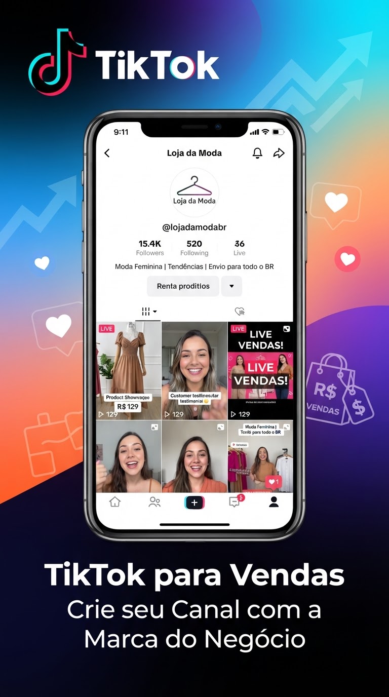 TikTok para Vendas: Crie seu Canal com a Marca do Negócio